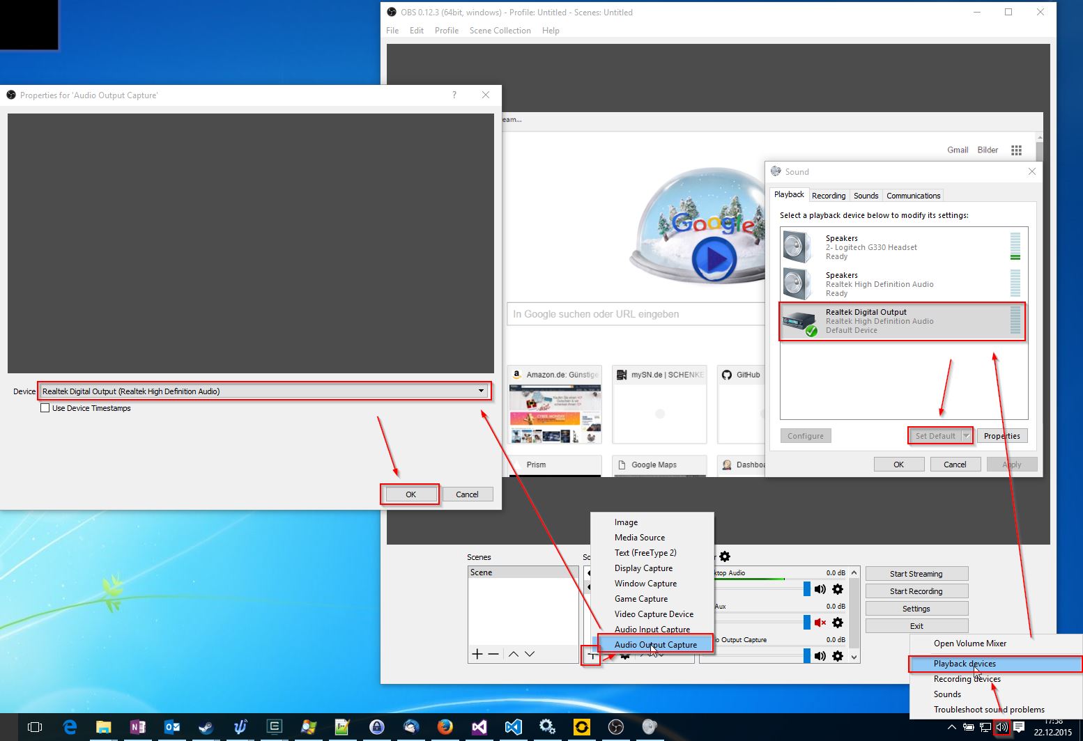 pre-chrome Screenshot Setup before starting chrome